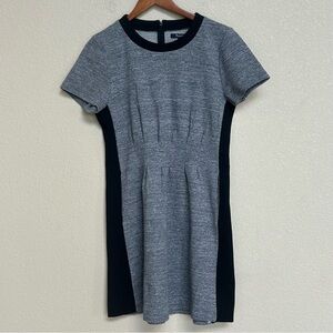 Madewell‎ Women’s Parkline Gray Black Colorblock Pleated Waist Dress Size 14